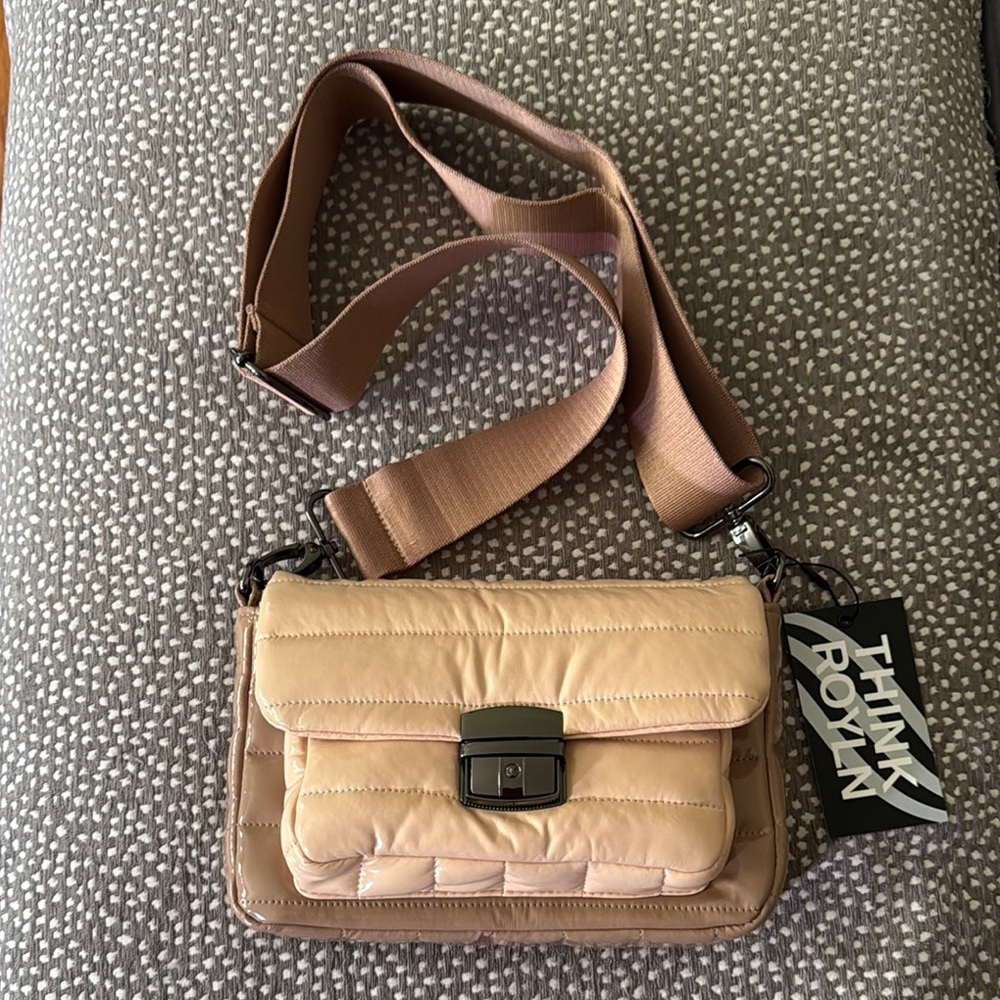 Think Royln Beige Crossbody Bag